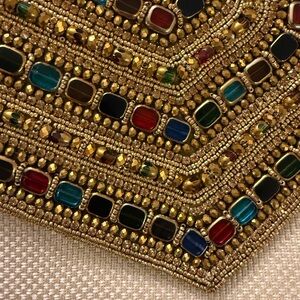 Beaded Multicolor Embellished Clutch
